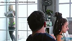 Sloan harper in homework with stepson