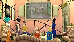 Videl and number 18 swap husbands in dragon ball hentai