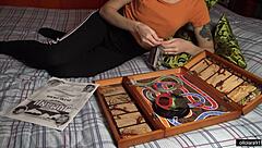 i played jumanji and got close with petite nerd in game