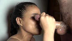 i fucked my stepsister's throat in the gym and covered her face with cum