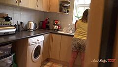 Auntjudysxxx - fucking your busty stepmom olga in the kitchen pov