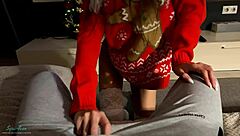 Fan requests a wet squirting pussy from santa