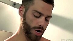 firefighter and hydraulic technician in bar bathroom