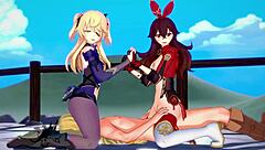 弓箭手女孩在3D色情行动中