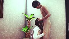 Uncensored Hentai: Miwa Gets Blowjob And Hardcore Fucking.