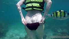 german teen shows big boobs in bikini at beach 😍