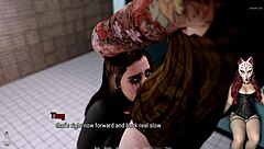 Public toilet blowjob and other Hentai scenes with bent over and doggystyle action