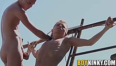 bound twinks enjoy freaky bondage play