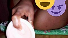 Petite Mexican Teen Bent Over for Doggystyle Tits Action