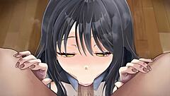 I give Junior a passionate blowjob in this hentai anime scene.