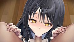 I give Junior a passionate blowjob in this hentai anime scene.