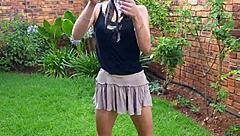 Skinny Small 18+ Girl Pissing and Twerking Tiny Ass Outdoors