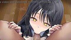 I give Junior a passionate blowjob in this hentai anime scene.