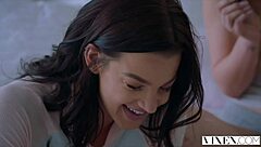 Horny college girls get a messy 3some with a stud