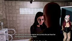 Public toilet blowjob and other Hentai scenes with bent over and doggystyle action