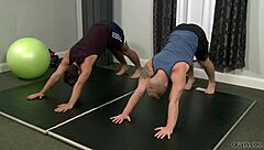 Exploring yoga poses with a gay twist