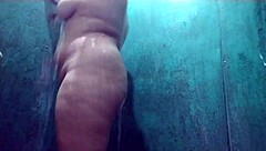 I Find My Muscular Stepmother Bathing and Shaking Ass