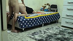 Curvy Stepdaughter Caught in Rough Bedroom Action with Stepdad