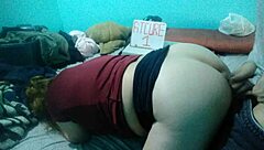 Latina MILF Bent Over In Bed?