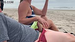 Passers-by looked but she continued until I cum in public anal.