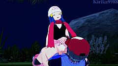 Dawn Hikari and Gloria Yuuri's Intense Pokemon Hentai Creampie