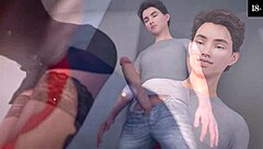 my cute roommate 2 part 1: fucking with vibrator and fingering boobs