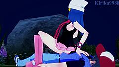 Dawn Hikari and Gloria Yuuri's Intense Pokemon Hentai Creampie