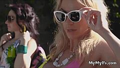 I saw the pool guy fuck slutty milfs in threeway.