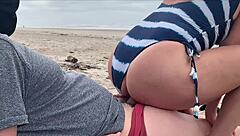 Passers-by looked but she continued until I cum in public anal.