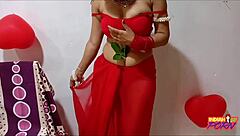 indian babe seduces lover with hot big boobs