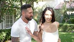 Brunette with Big Tits Couldn't Wait to Fuck Monster Cock After Date for Creampie