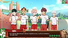 In game friends camp episode 9, natsumi gets a juicy blowjob with russian voice acting