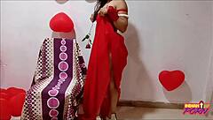 indian babe seduces lover with hot big boobs