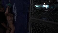 Teen Anya Olsen in rough outdoor bondage and domination