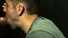 Stepdad puts his dick in the glory hole and luckily its his stepson whos sucking it behind - myfamilydick