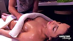 Too Hot! Babe Meets Nasty Tattooed Masseur!