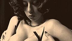 Pornostalgia explores vintage milf photoshoot in antique setting.