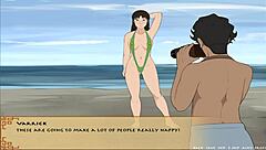 In four elements trainer book 5, opal shows off her big busty figure in this love part