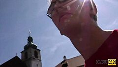 A young woman goes on vacation and gives oral sex to a man she met on the street