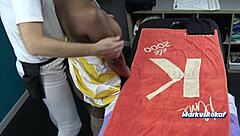 Husband Sent His Wife To Masseur Black Oiled Tits Black Milf With Natural Huge Boobs Gets Sensual Massage