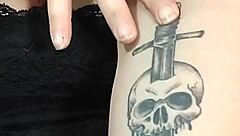 kyra hellfire shows off her tattoos and big tits backstage in feb 2024