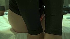 Perfect Ass Girl in Leggings Fingers Herself Wet