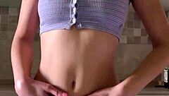 Petite Maiskii Fingers Her Hairless Pussy