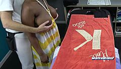 Husband Sent His Wife To Masseur Black Oiled Tits Black Milf With Natural Huge Boobs Gets Sensual Massage