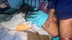 Waking Up My Best Friend for Hard Anal Fuck with Creampie