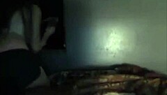 Teen giggles while fingering herself in retro style