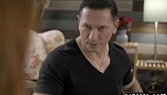 family man manipulates redhead babysitter into deepthroat