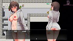 Commented gameplay of an erotic game where a busty character risks an elevator encounter