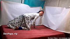 Indian bhabhi gets bent over for anal and blowjob on ranch