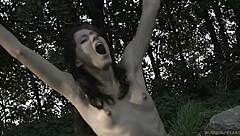 anal bliss meets harsh punishment in a bound submissive's torment